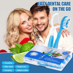 Suplement 36 Pack Mini Disposable Toothbrushes – 5-in-1 Prepasted Travel Toothbrush with Toothpaste Floss & Pick for Hotel Camping Flight Car Guest Use - VelvetGlow USA