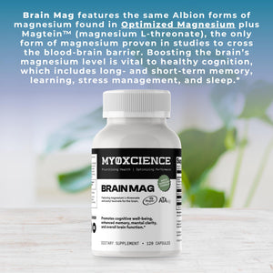 Magnesium L-Threonate + Mag Acetyl-Taurate (ATA Mag) + Mag Glycinate | Promotes Cognitive Well-Being, Enhanced Memory, Mental Clarity and Overall Brain Function | 120 Capsules MYOXCIENCE buy supplements Au