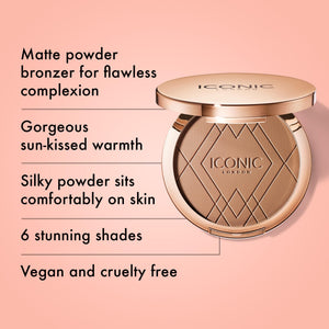 ICONIC LONDON Ultimate Bronzing Powder | Silky Powder, Flawless Matte Finish Bronzer Cruelty-Free, Vegan Makeup, (Medium Bronze) 0.59 oz ICONIC LONDON buy supplements Au