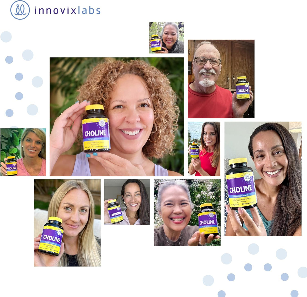 InnovixLabs Choline & Vitamin K2 Bundle Choline Bitartrate 550mg (100 Capsules) Full Spectrum Vitamin K2 (90 Softgels). Supports Memory, Mood, Brain Health & Boost Cognitive.*