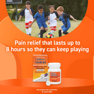 Motrin Children's Dye-Free Chewable Tablets with Ibuprofen, Kids' Fever Reducer & Pain Reliever for Sore Throat, Fever, Toothache & Pain Relief, Grape Flavor, 24 Ct Motrin buy supplements Au