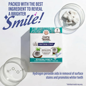 Suplement GuruNanda Teeth Whitening Strips Kit - 7-Day Treatment with Non-Slip, Dry Strip Technology - VelvetGlow USA