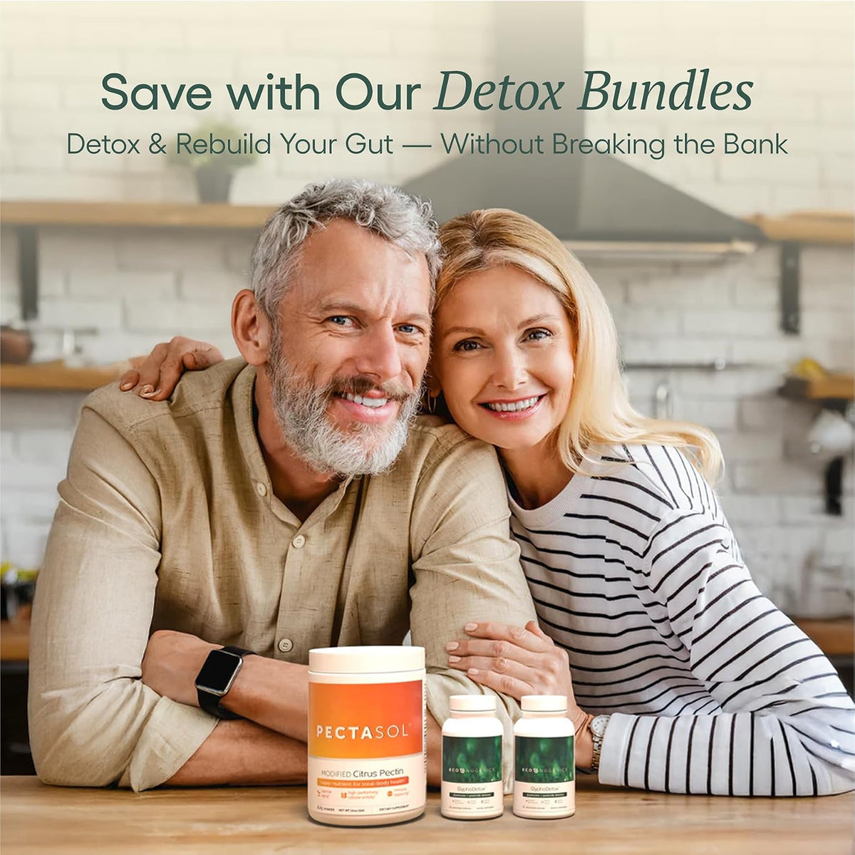 EcoNugenics Premium Detox Rescue Supplement Bundle – 28 Day Cleanse for Men & Women – Includes PectaSol, GlyphoDetox, ecoDetox, PowerBiotic, ecoDigest and Ten Mushroom