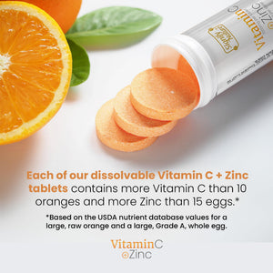 SIGNIFY NATURE Vitamin C 1000mg Effervescent Tablets - Potent Immune Support VIT C with Zinc Supplement - Sugar-Free & Vegan Formula | Dissolvable Vitamin C Tablets - Water Soluble Fizzy Elixir - 80CT SIGNIFY NATURE buy supplements Au