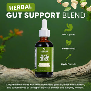 Resilia Herbal Cleanse Liquid Drops – Black Walnut & Wormwood Extract with Pumpkin Seed, Garlic & Turmeric – Alcohol-Free Vegan Tincture for Digestive & Daily Wellness Support, 2 fl oz Resilia Oil Of Oregano buy supplements Au