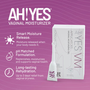 AH! YES® Long Lasting Vaginal Moisturizer for Vaginal Dryness, Water Based & Estrogen-Free, 6 Pre-Filled Applicators AH! YES buy supplements Au