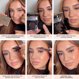 ICONIC LONDON Eyebrow Cushion 2 Colour Sculpter | Fill and Define Eyebrows, Includes a Double Sided Applicator, (Ash Blonde) ICONIC LONDON buy supplements Au