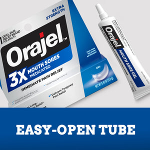 Orajel 3X for Mouth Sores: Maximum Strength Gel Tube 0.42oz- from #1 Oral Pain Relief Brand Orajel buy supplements Au