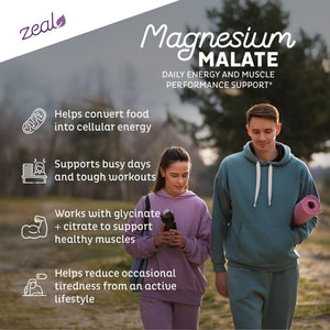 Zeal Naturals Triple Magnesium Complex Supplement - Glycinate, Malate, Citrate | 400mg, 180 Capsules | High Absorption Chelated Magnesium for Sleep, Mood, Muscle Recovery, Relaxation Zeal Naturals buy supplements Au