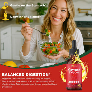 Cayenne Pepper Drops Liquid Supplement Smooth & Sweet Herbal Liquid + Hawthorn Berry, Vitamin D3 K2 Beet Root Powder, Ceylon Cinnamon, Turmeric Curcumin, Organic Panax Ginseng - 2fl oz Oxiventra buy supplements Au