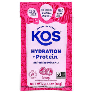 Kos Berry Hydration Protein 7ct, 0.65 OZ KOS buy supplements Au
