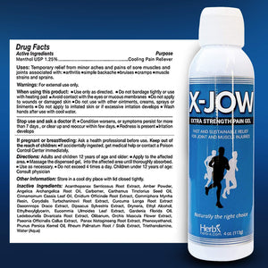 HerbX X-Jow Extra Strength Pain Relief Gel 4 oz - Herbal Massage Gel for Massage Therapy and Sports - Pain Terminator Cream for Muscles, Shoulders, and Joints Inflammation, Soreness and Discomfort x-jowBuy Supplements Australia