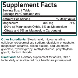 Bronson Triple Magnesium Complex Maximum Coverage 300mg - Non-GMO Formula, 250 Tablets Bronson buy supplements Au