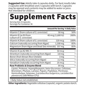 Garden of Life Raw Calcium Supplement for Women and Men - Vitamin Code Made from Whole Foods with Magnesium, K2, Vitamin D3 and Vitamin C plus Probiotics for Digestion, 120 Capsules Garden of Life buy supplements Au