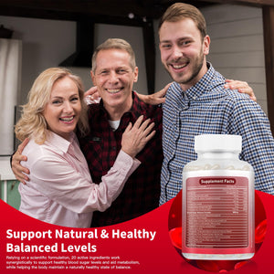 Blood Sugar Complex Supplement – Natural with 20 Active Herbs and Vitamins, Including Cinnamon, Bitter Melon, Black Pepper, Licorice, Vegan, Non-GMO, Gluten-Free, 60 Capsules HOWEEJETBuy Supplements Australia