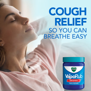 Vicks VapoRub, Original, Cough Suppressant, Topical Chest Rub & Analgesic Ointment, Medicated Vicks Vapors, Relief from Cough Due to Cold, Aches & Pains, 1.76oz each (pack of 3) Vicks buy supplements Au