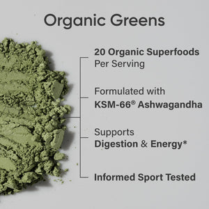 Sports Research® Organic Pineapple Coconut Greens - Digestive Health, Natural Energy & Mood Support* - Certified Organic Powder - 20 Servings Sports Research buy supplements Au