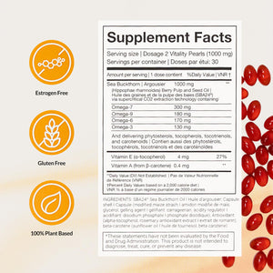 Membrasin Vaginal Moisture Support Vitality Pearls, Menopause Supplement for Vaginal Dryness & Itch, Estrogen-Free Supplement, 100% Natural Formula, Made with Sea Buckthorn Oil, 30 Oral Softgels Membrasin buy supplements Au