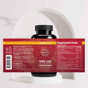 Primal Harvest Primal Liver Liver Supplement with, Alpha-Lipoic Acid, L-Cysteine HCL, L-Glutathione, Milk Thistle, and Spirulina