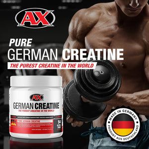 German Creatine - Micronized Creatine Monohydrate Powder, 99.99% Pure Creapure for Muscle Growth, Strength & Performance, Supports Muscle Recovery, 3rd Party Tested, Unflavored - 270g (54 Servings) German Creatine buy supplements Au
