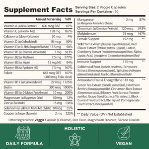 TODICAMP Melanin-Rich Physiology Women's Wellness Formula with 37 Active Ingredients - Daily Multivitamin for Women Hormone Balance, Energy Vitamins for Women, Biotin Supplement for Hair Skin & Nails TODICAMPBuy Supplements Australia