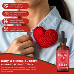 Cayenne Pepper Drops Liquid Supplement Smooth & Sweet Herbal Liquid + Hawthorn Berry, Vitamin D3 K2 Beet Root Powder, Ceylon Cinnamon, Turmeric Curcumin, Organic Panax Ginseng - 2fl oz Oxiventra buy supplements Au