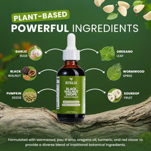 Resilia Herbal Cleanse Liquid Drops – Black Walnut & Wormwood Extract with Pumpkin Seed, Garlic & Turmeric – Alcohol-Free Vegan Tincture for Digestive & Daily Wellness Support, 2 fl oz Resilia Oil Of Oregano buy supplements Au