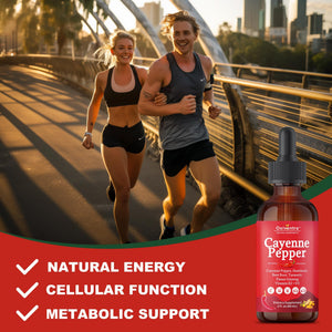 Cayenne Pepper Drops Liquid Supplement Smooth & Sweet Herbal Liquid + Hawthorn Berry, Vitamin D3 K2 Beet Root Powder, Ceylon Cinnamon, Turmeric Curcumin, Organic Panax Ginseng - 2fl oz Oxiventra buy supplements Au