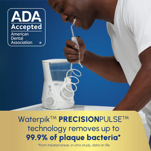 Suplement Waterpik Aquarius Water Flosser For Teeth Cleaning, Gums, Braces, Dental Care, Electric Power With 10 Settings, 7 Tips For Multiple Users And Needs, ADA Accepted, W - VelvetGlow USA