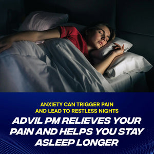 Advil PM Pain Reliever And Nighttime Sleep Aid, Pain Medicine With Ibuprofen For Pain Relief And Diphenhydramine Citrate For A Sleep Aid - 120 Coated Caplets AdvilBuy Supplements Australia