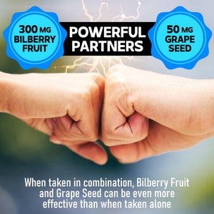 DEDICAD 20:1 Bilberry Extract Capsules - 5 Month Supply - Support Eyes, Vision & Heart Health - 10in1 Plus Grape Seed, Carrot, Elderberry, Eyebright & Others - 150 Counts DEDICADÂ buy supplements Au