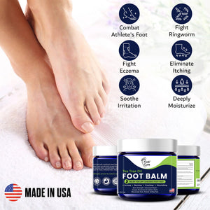 FOOT CURE Tea Tree Oil Balm – Moisturizer for Dry Cracked Feet – Instantly Hydrates & Soothes Irritated Skin & Athlete's Foot – Best Foot Care for Women and Men (Pack of 2) FOOT CURE buy supplements Au
