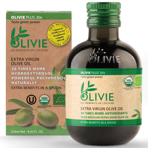 Suplement Organic High Polyphenol Extra Virgin Olive Oil, 30x More Hydroxytyrosol, Polyphenols 1250 mg/kg & Antioxidants, Research-Backed, OLIVIE PLUS 30X, Pure Cold Pressed EVOO - VelvetGlow USA