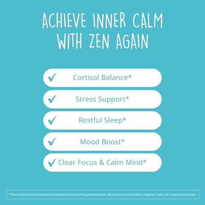 Happy Healthy Hippie PeriPeace Supplements for Women & Zen Again Cortisol Manager