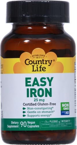 Country Life Easy Iron 25 mg with Ferrochel, 90 Capsules