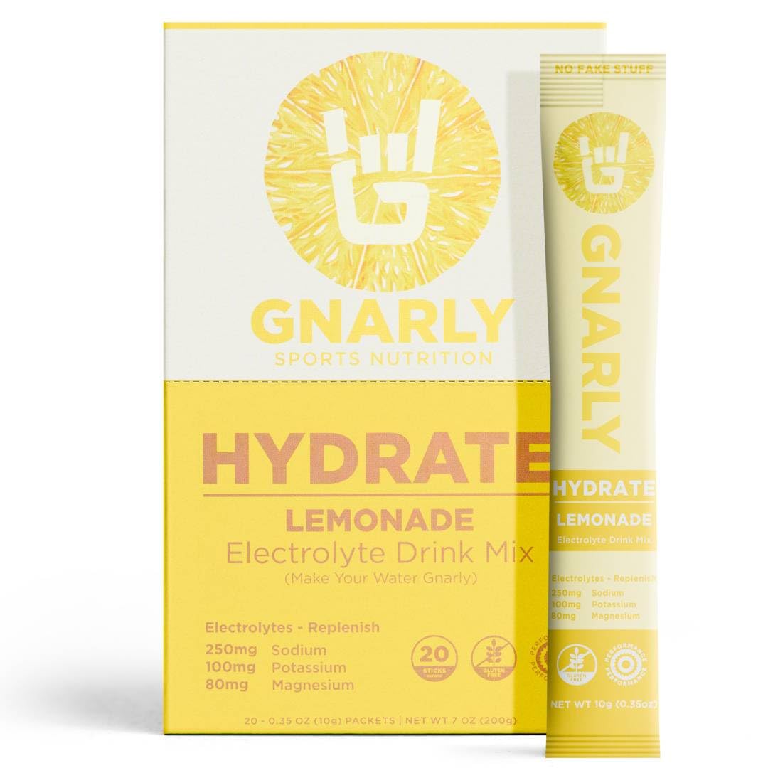 Gnarly Nutrition Hydrate Electrolyte Powder – Orange Pineapple Exercise Hydration Drink Mix – NSF Sport Certified – Electrolyte Solution, Performance & Recovery – Orange Pineapple, 14.10 oz