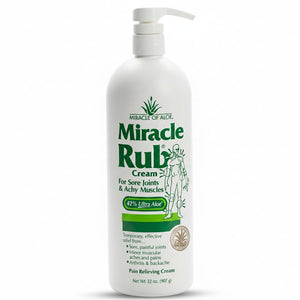 Miracle of Aloe Miracle Rub Pain Relieving Cream 32 oz, Fast & Effective Relief for Arthritis, Muscle, and Joint Pain - Maximum Strength UltraAloe Formula, Topical Analgesic Miracle of AloeBuy Supplements Australia