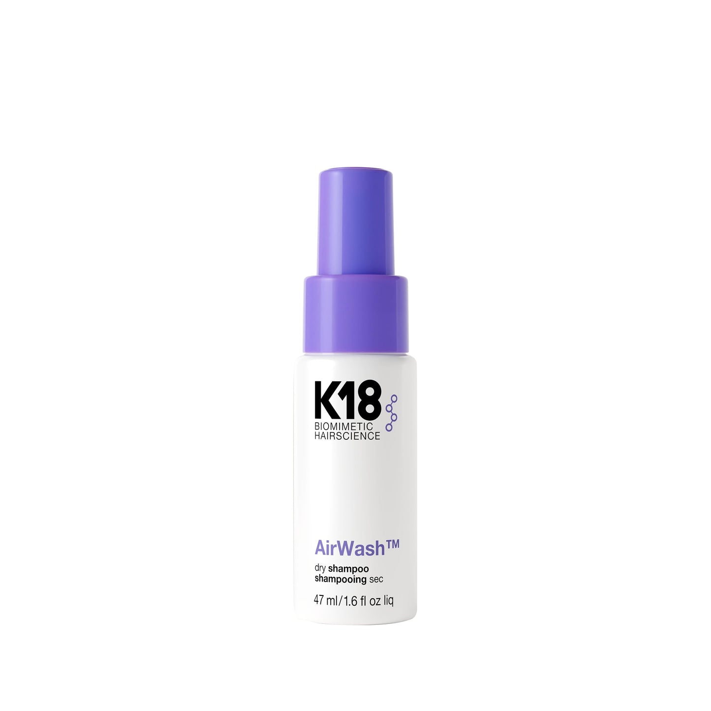 K18 AirWash™ Dry Shampoo, Non-Aerosol, Balances Scalp & Controls Excess Oil Production, 1.6 Fl Oz