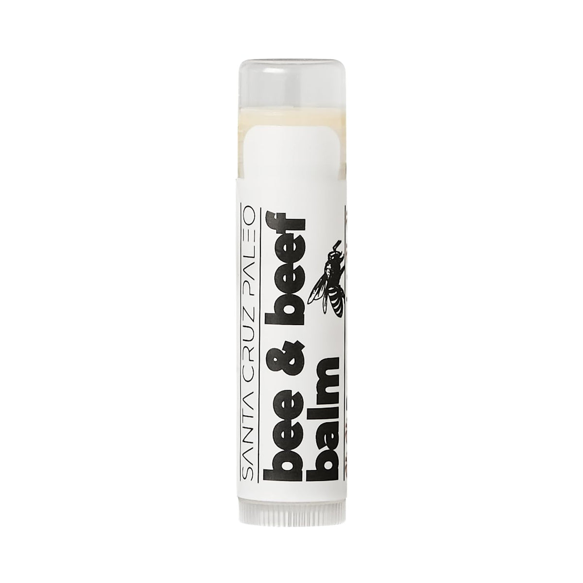 Santa Cruz Paleo Grass Fed Beef Tallow & Beeswax Lip Balm, 1 Pack, Beef Tallow for Skin Care Moisturizer, Hypoallergenic for Sensitive Skin, Long Lasting & Vitamin Rich, Unflavored