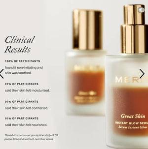 Merité Great Skin Instant Glow Serum, Bi-Phase Lightweight Formula, Hydrating and Plumping with Hyaluronic Acid and Niacinamide Aus HealthcareBuy Supplements Australia