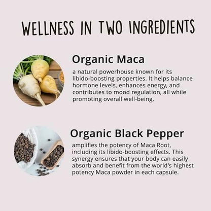 Beetroot Capsules & Organic Maca Energy Pills & Libido Enhancer