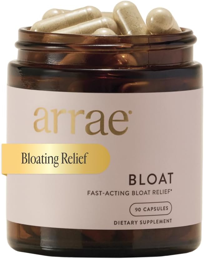 Bloat Capsules - Debloat Supplement for Women, Ginger & Bromelain, 90ct