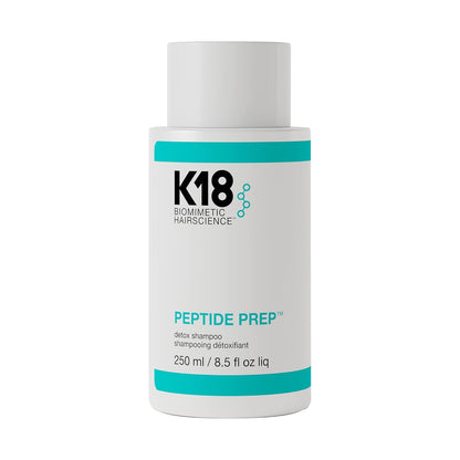 K18 Peptide Prep™ Detox Shampoo - Color Safe Clarifying Shampoo for Build Up Removal - Gently Removes Dirt, Oil + Metals from Hard Water with Activated Charcoal + Salicylic Acid