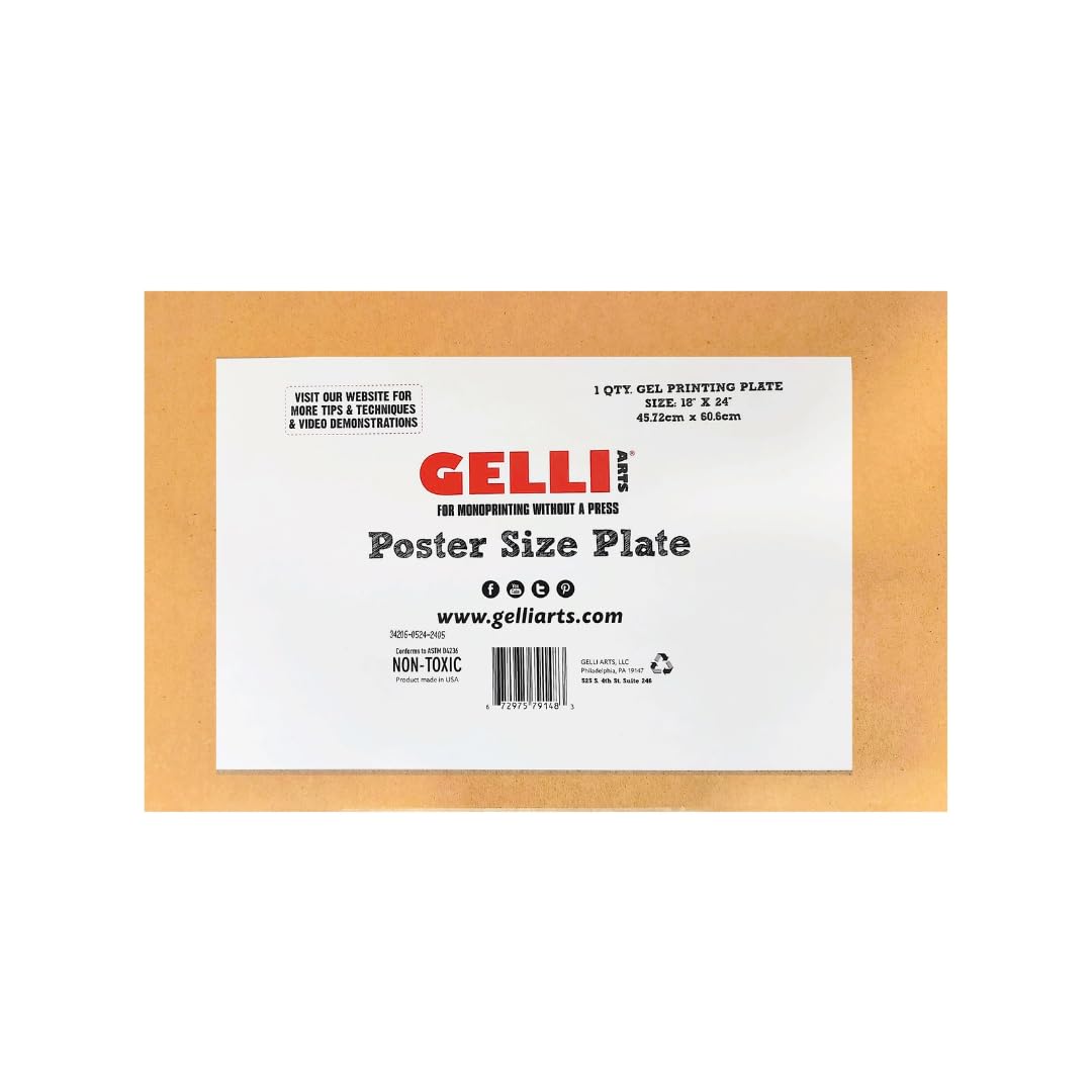 Gelli Arts Gel Printing Plate - 8" X 10" Gel Plate, Reusable Gel Printing Plate, Printmaking Gelli Plate for Art, Clear Gel Monoprinting Plate, Gel Plate Printing for Arts and Crafts