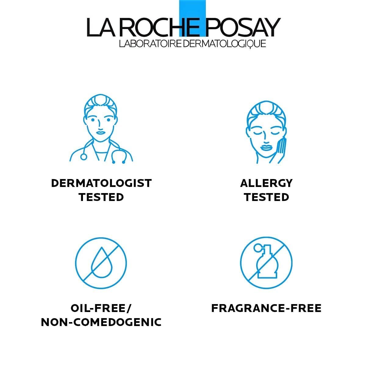 Suplement ​La Roche-Posay Effaclar Medicated Gel Cleanser,2% Salicylic Acid Cleanser + LHA + Glycerin,Foaming Acne Face Wash,Helps Clear & Prevent Acne Breakouts, VelvetGlow USA