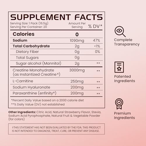 Gains in Bulk HER Stack, Instantized Creatine for Women & D3 K2 Supplement, Strawberry Fizz Flavor, Wellness Support for Men & Women, 20 Packets and 60 Softgels