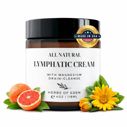 Organic Lymphatic Massage Cream with Magnesium – Natural Topical Cream | Stimulate Lymph Fluid | Family Owned, Made in USA Herbs of EdenBuy Supplements Australia