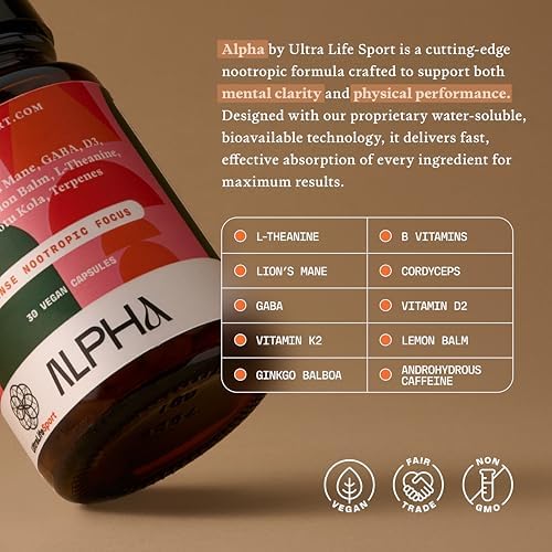Ultra Life Sport Alpha Nootropic & VITA Woman Multivitamin Bundle