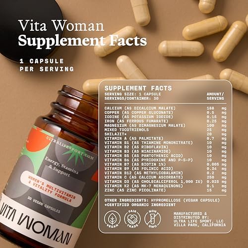Ultra Life Sport Alpha Nootropic & VITA Woman Multivitamin Bundle