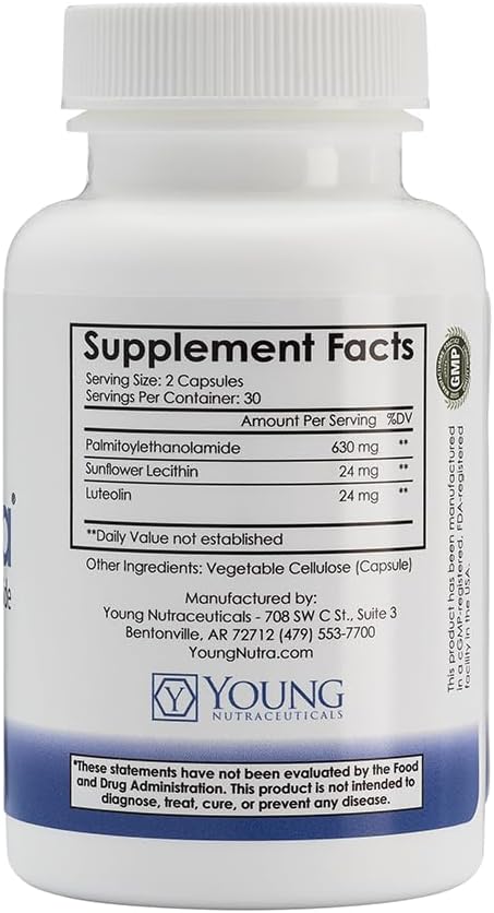 Mirica® - Pea (Palmitoylethanolamide) and Luteolin - Immune & Nervous System Support Supplement - 60 ct